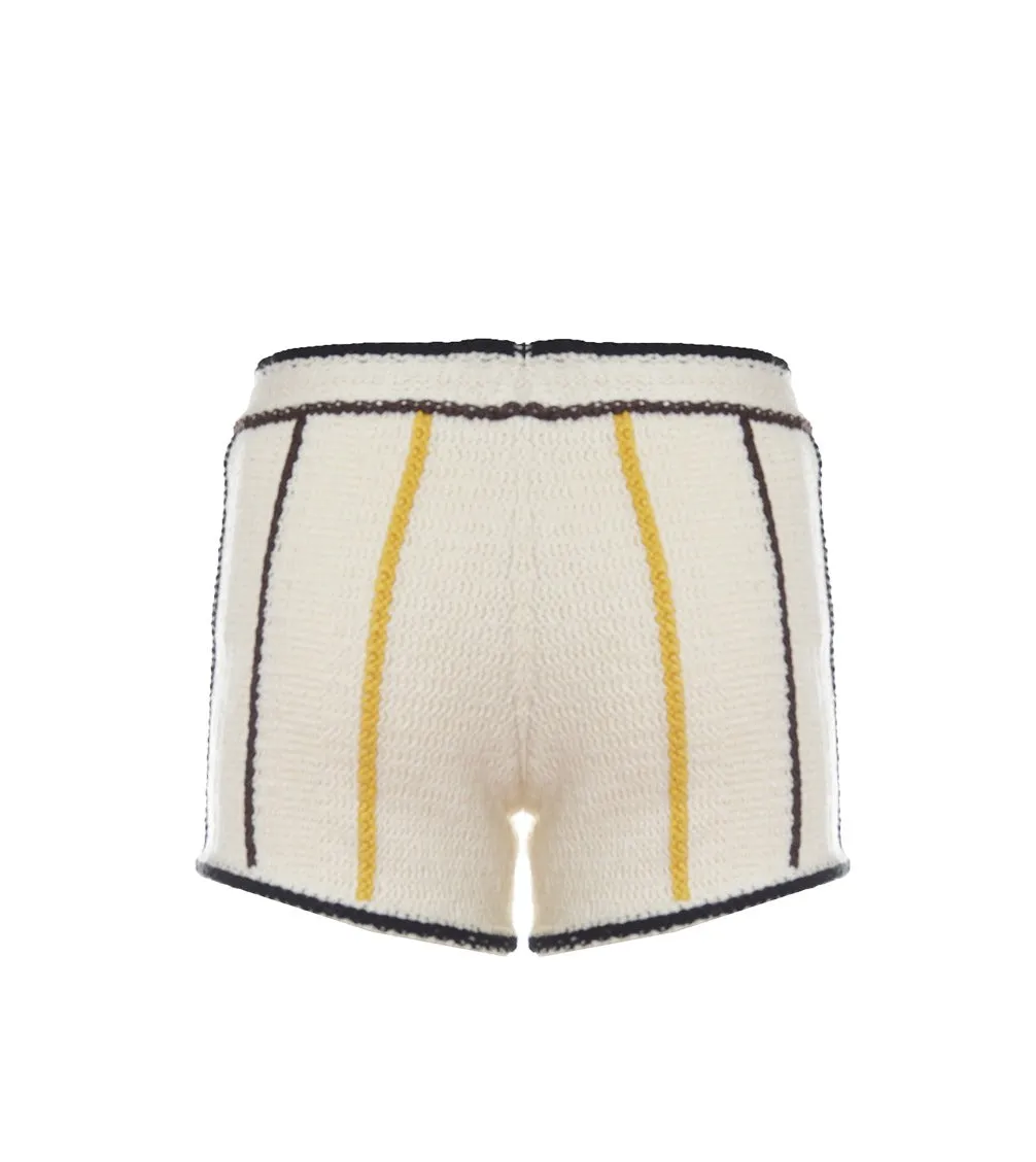 Jil Sander Striped Drawstring Knitted Shorts