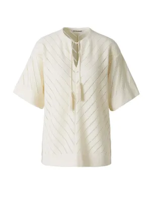 Jil Sander Tassel-Detailed Short-Sleeved Top