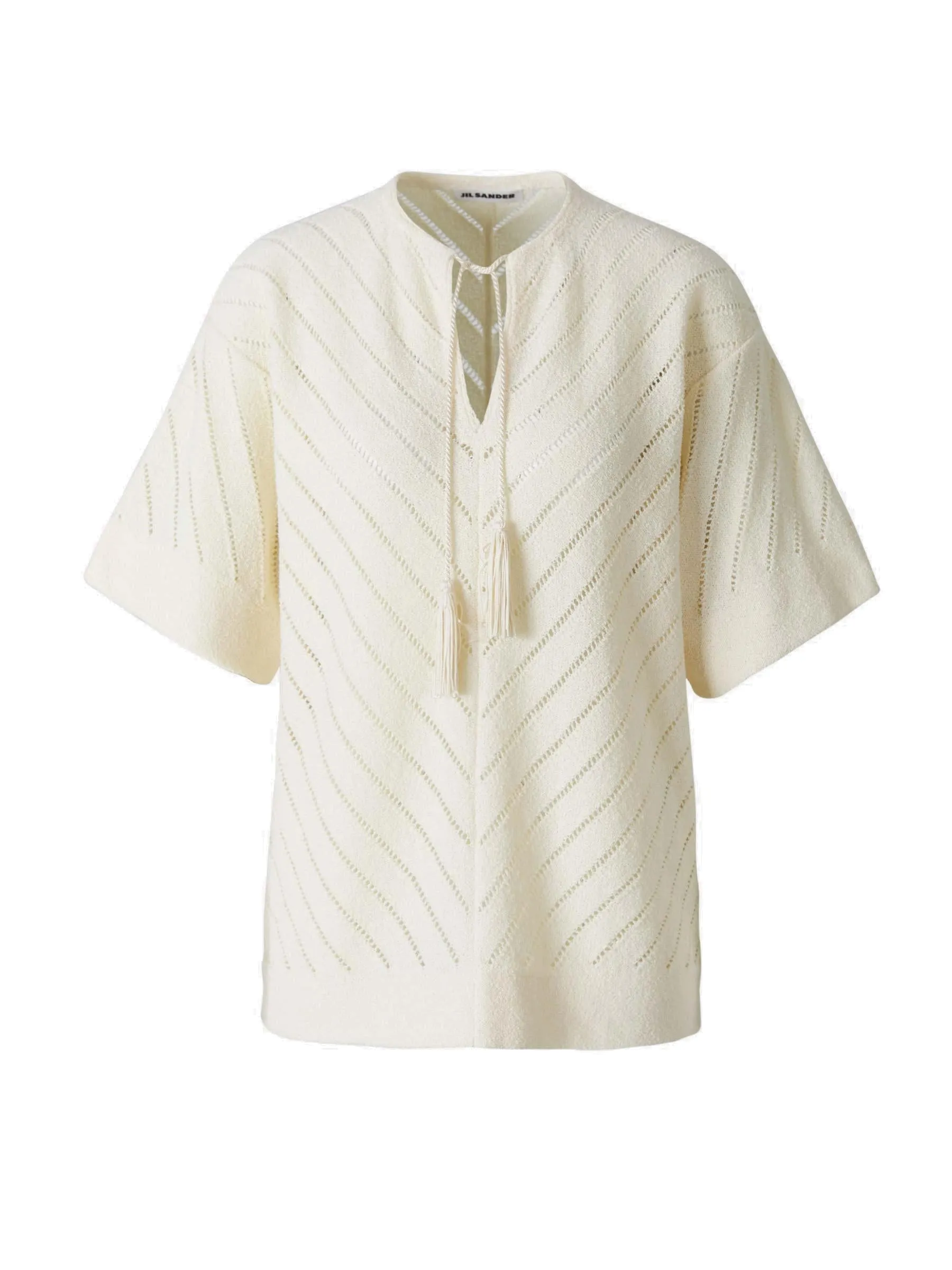 Jil Sander Tassel-Detailed Short-Sleeved Top