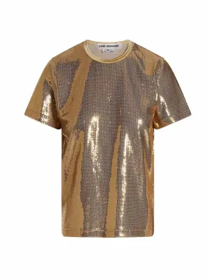 Junya Watanabe Sequin-Embellished Metallic T-Shirt