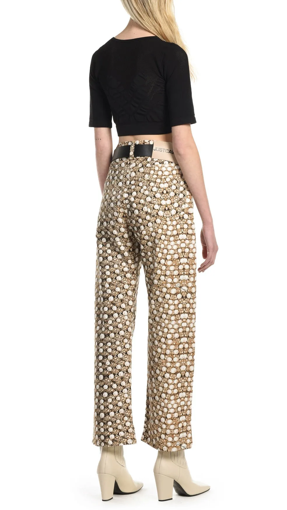 Just Cavalli Allover Jewel Print High Waisted Jeans