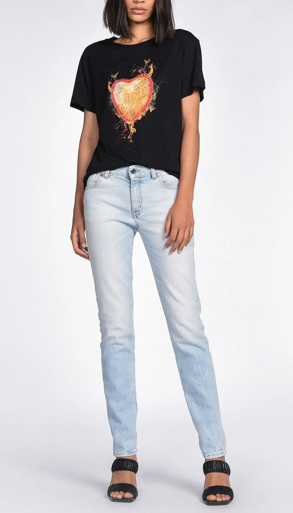 Just Cavalli Graphic Print Crewneck T-Shirt