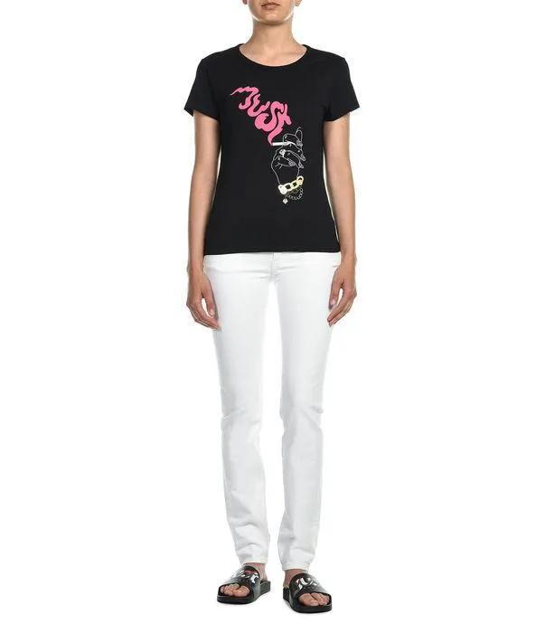 Just Cavalli Graphic Print Crewneck T-Shirt