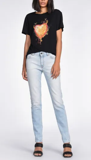 Just Cavalli Graphic Print Crewneck T-Shirt