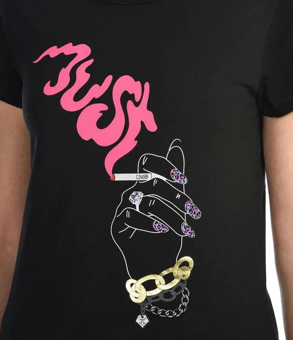 Just Cavalli Graphic Print Crewneck T-Shirt