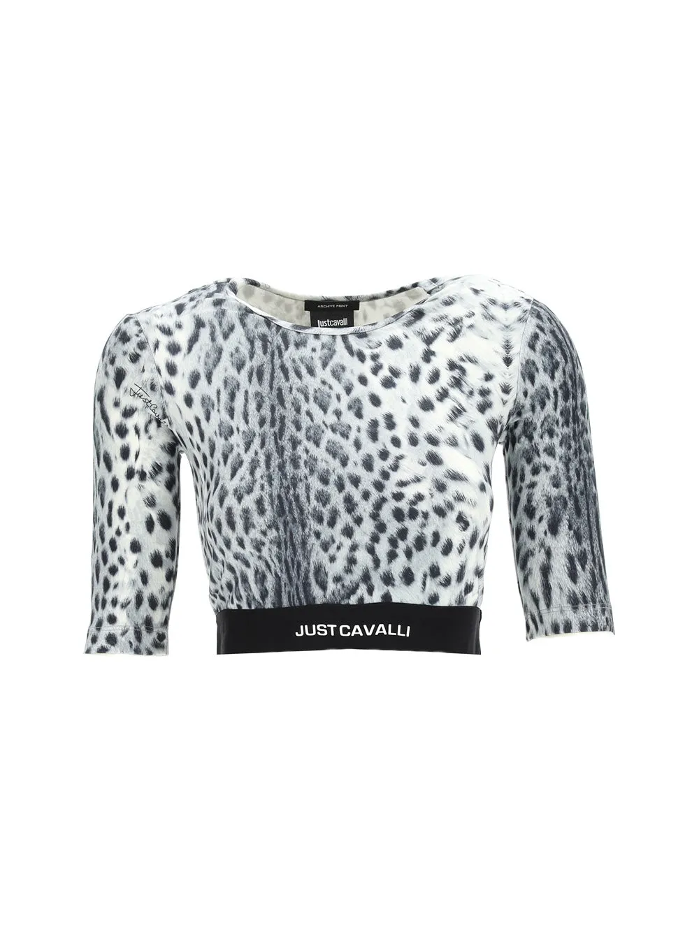 Just Cavalli Leopard Print Crop Top