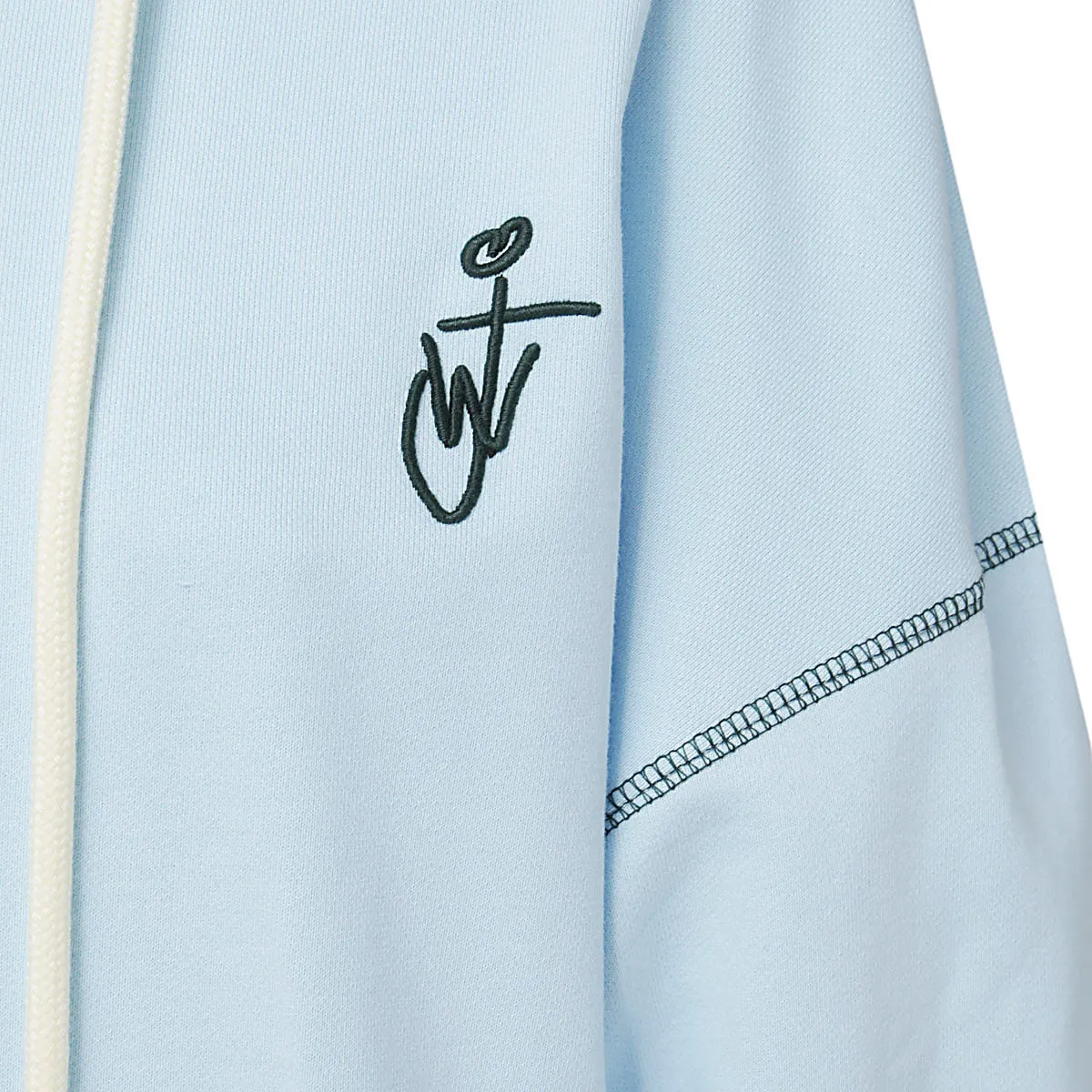 JW Anderson Anchor-Embroidered Drawstring Hoodie