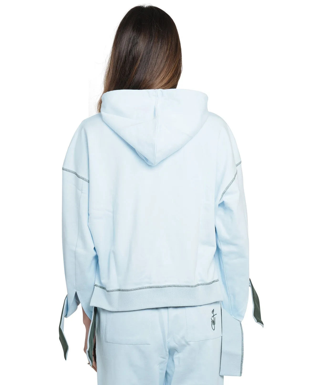 JW Anderson Anchor-Embroidered Drawstring Hoodie