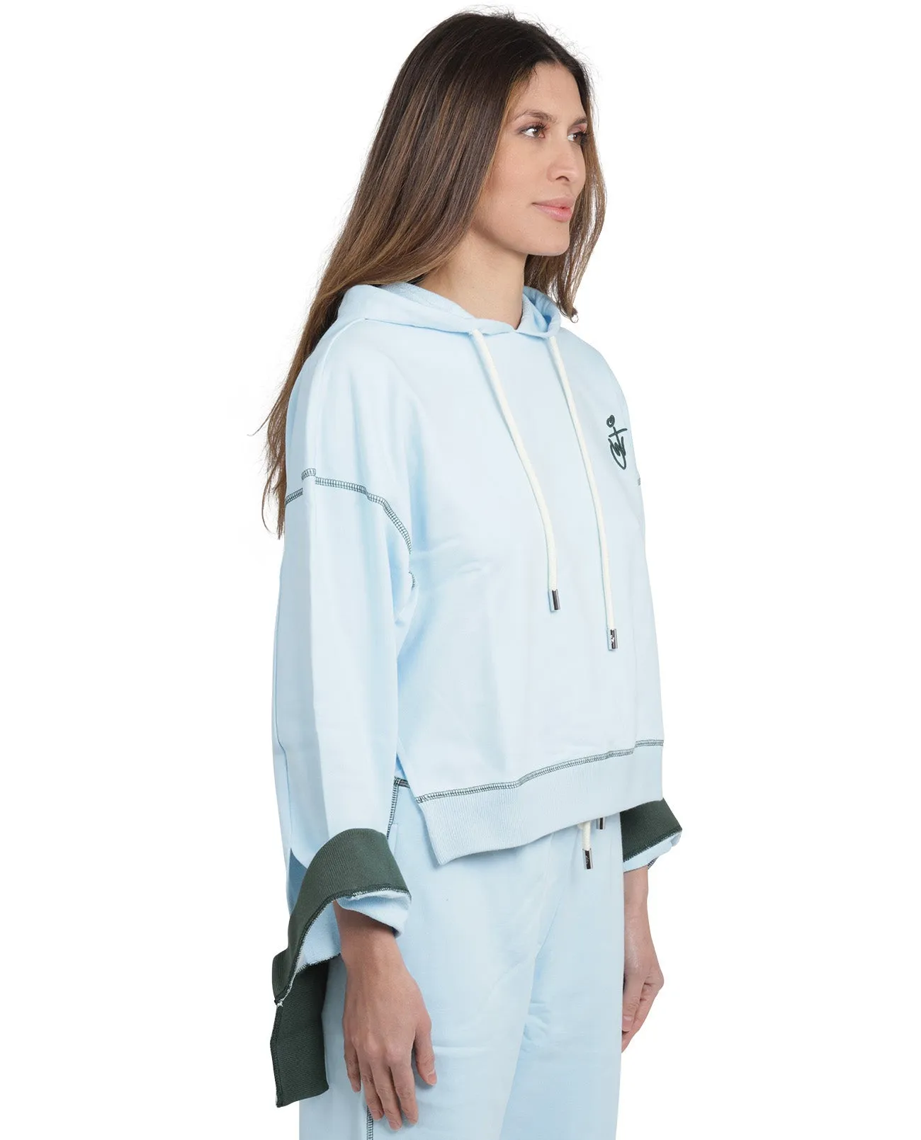 JW Anderson Anchor-Embroidered Drawstring Hoodie