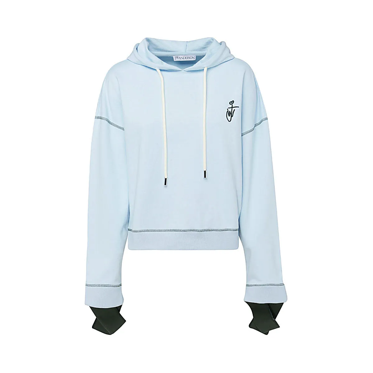 JW Anderson Anchor-Embroidered Drawstring Hoodie