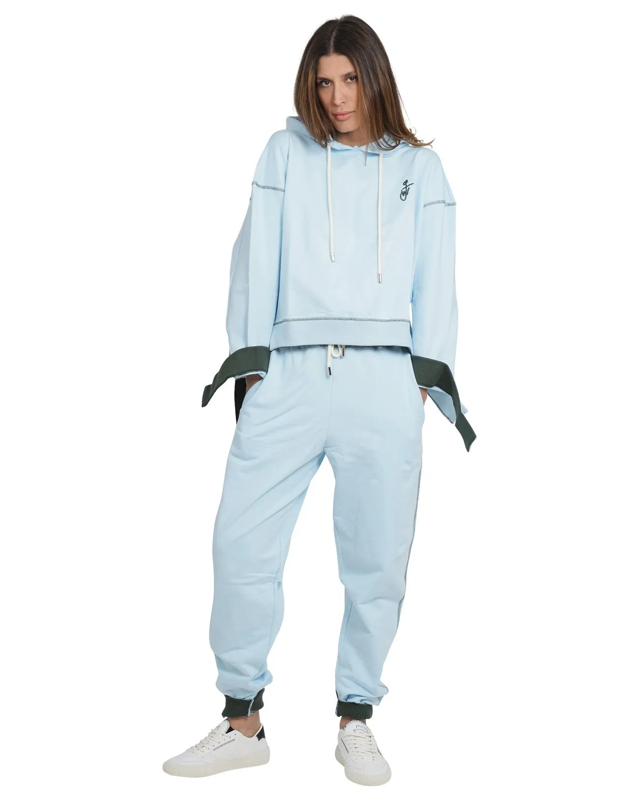 JW Anderson Anchor-Embroidered Drawstring Hoodie