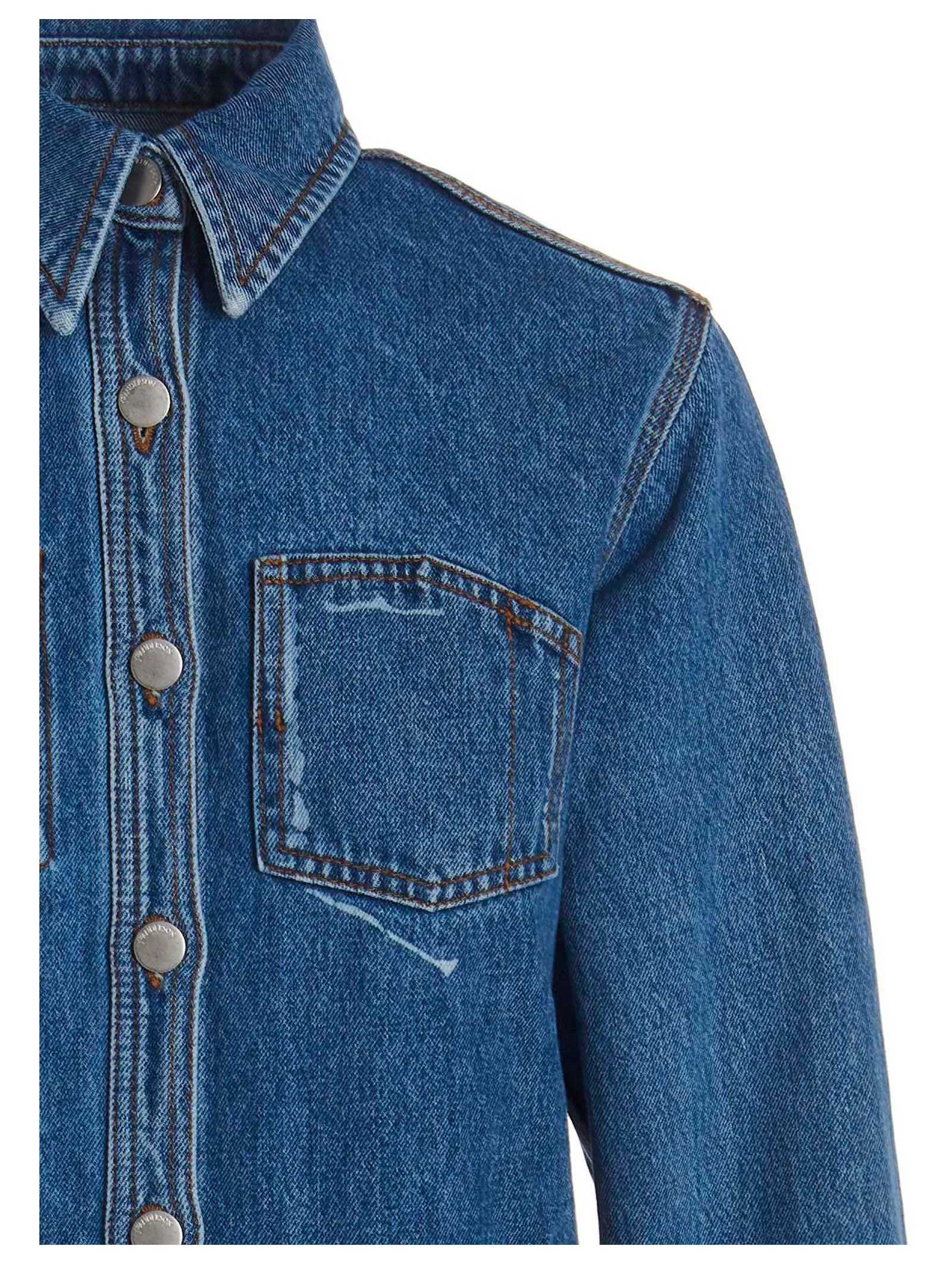 JW Anderson Asymmetric Hem Denim Shirt Dress