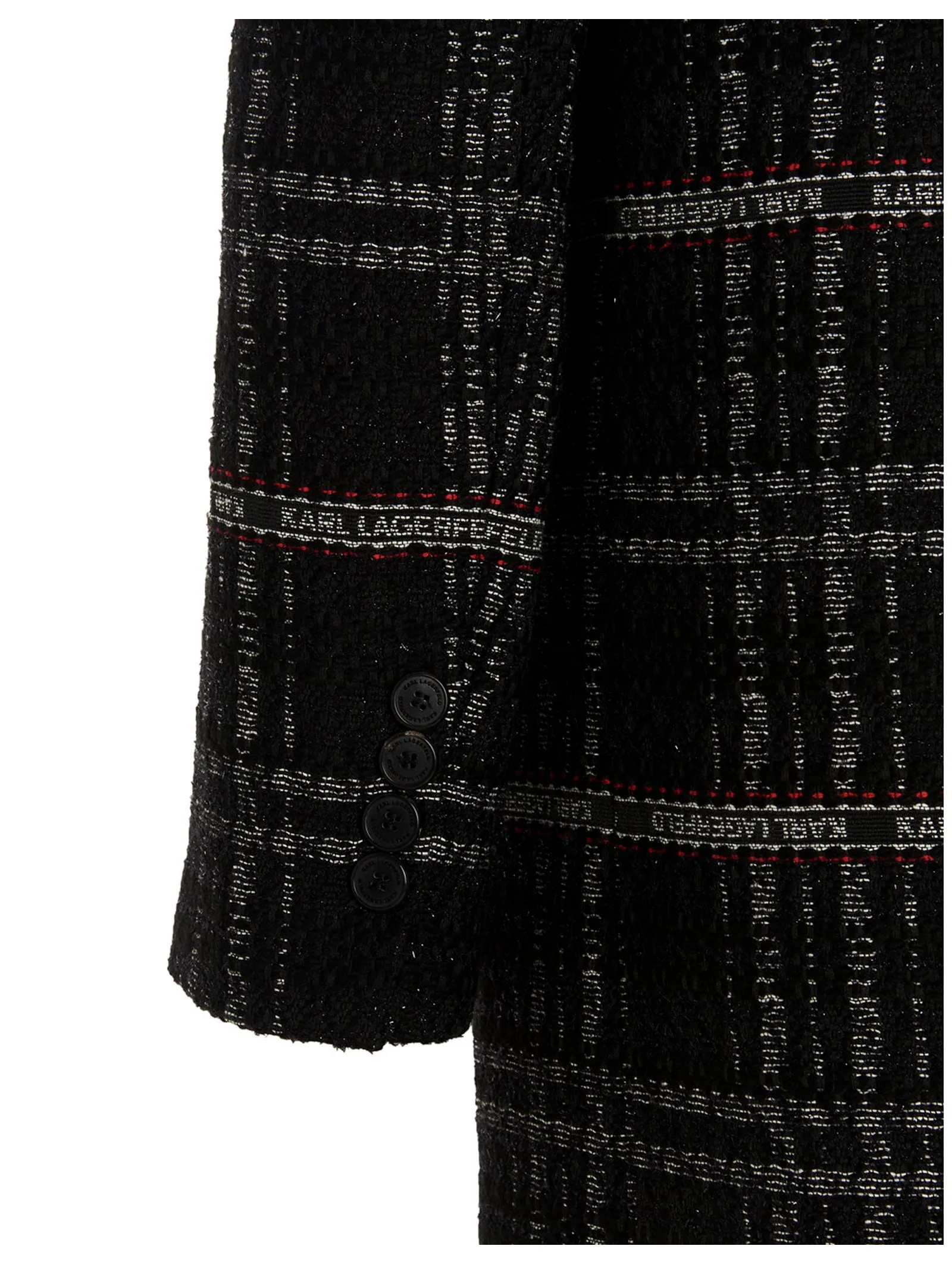 Karl Lagerfeld Check Print Tailored Coat