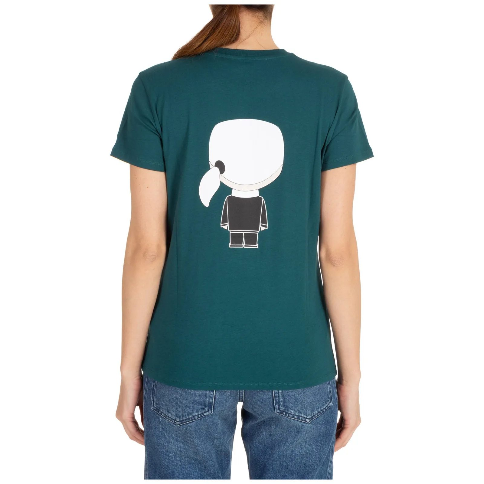 Karl Lagerfeld Ikonik Graphic Printed Crewneck T-Shirt