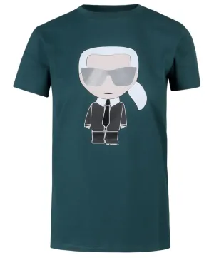 Karl Lagerfeld Ikonik Graphic Printed Crewneck T-Shirt