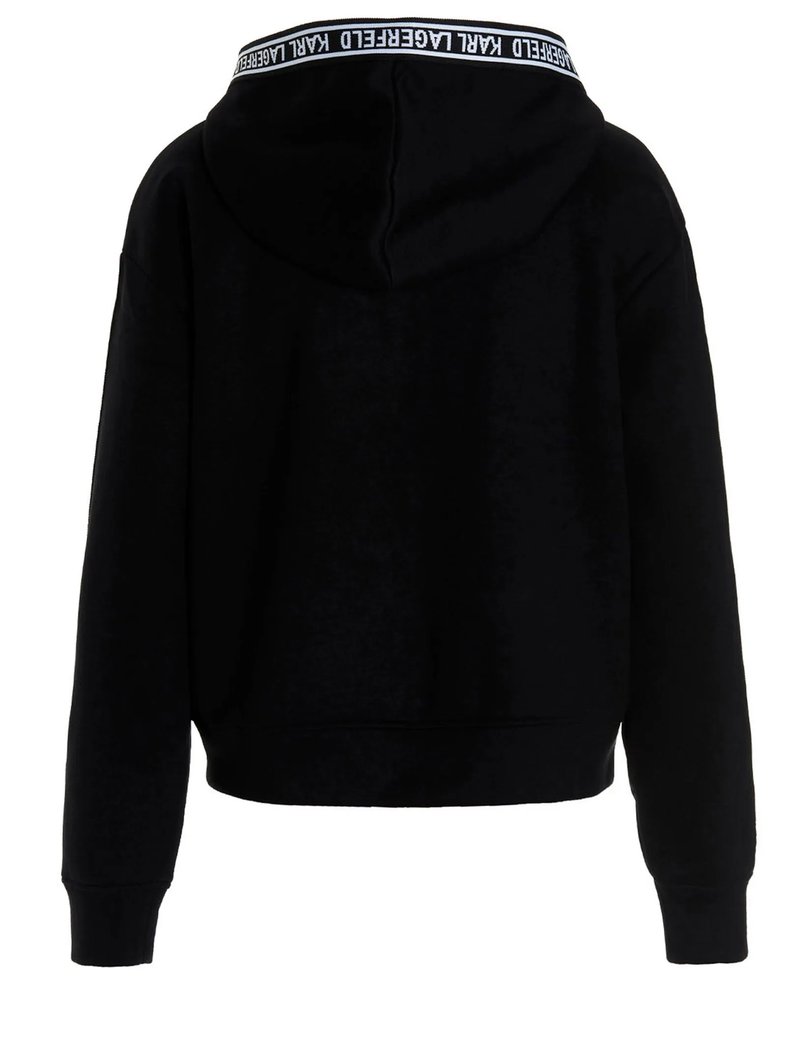 Karl Lagerfeld Logo Tape Zip-Up Hoodie
