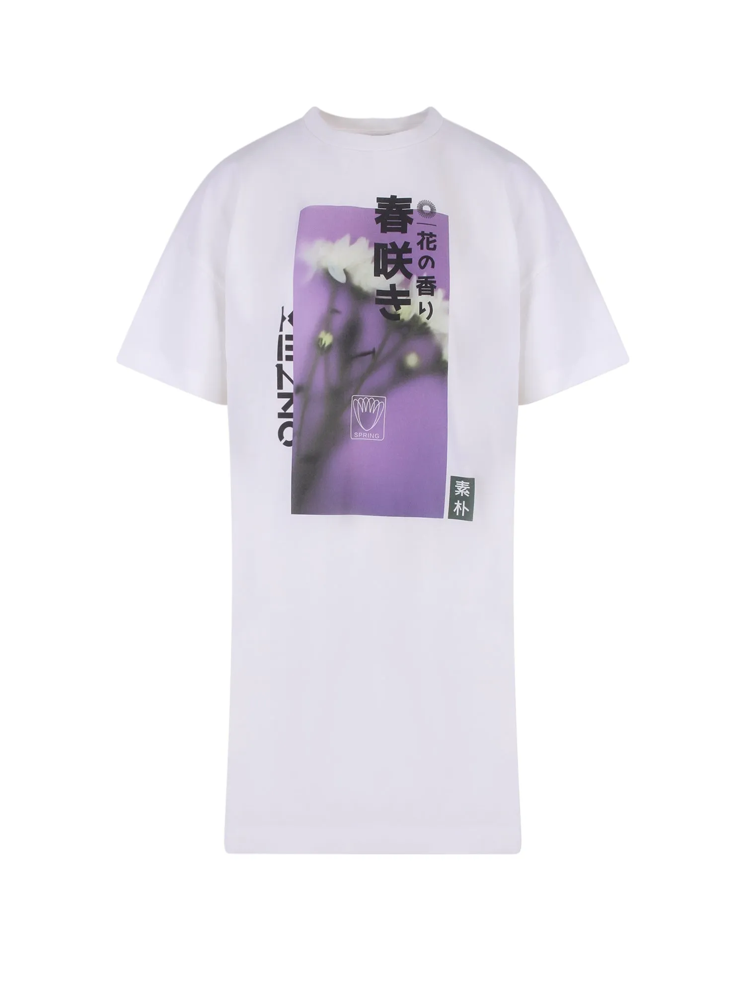 Kenzo Logo Boxy Printed Crewneck T-Shirt Dress