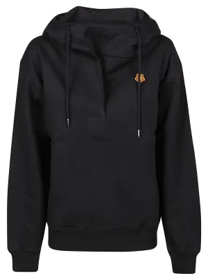 Kenzo Tiger Patched Cowl-Neck Hoodie