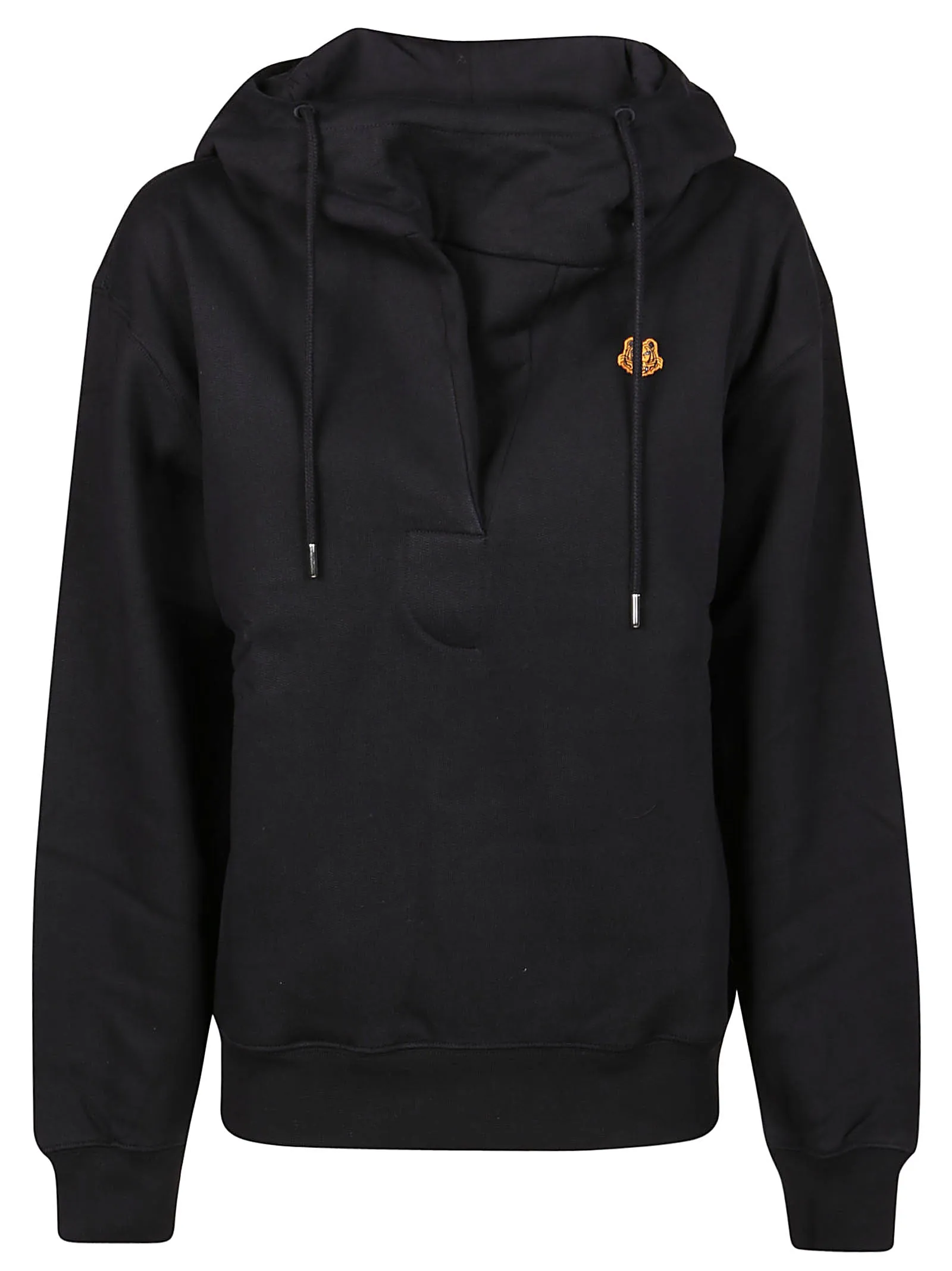 Kenzo Tiger Patched Cowl-Neck Hoodie