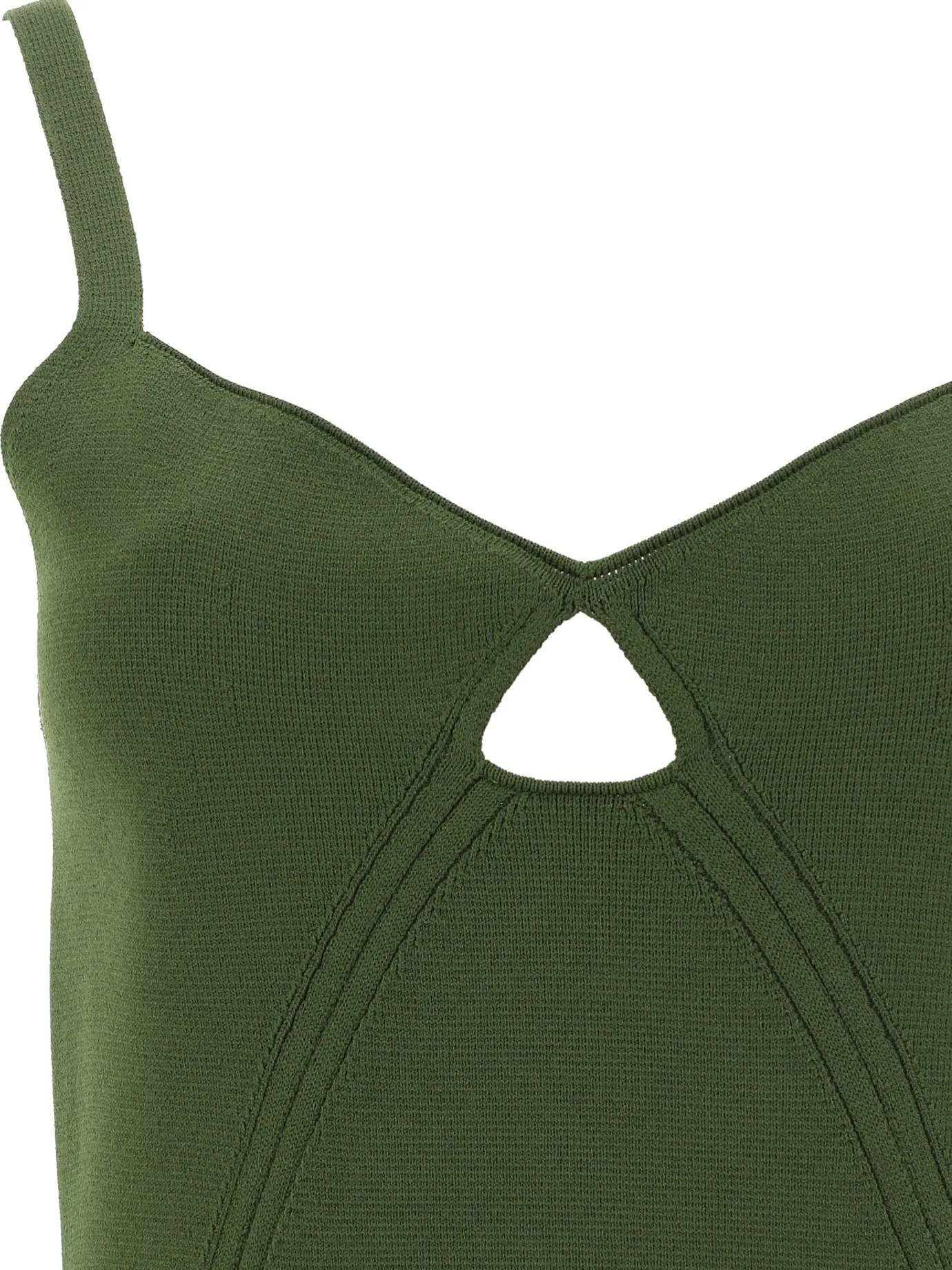Khaite Plunging V-Neck Midi Dress