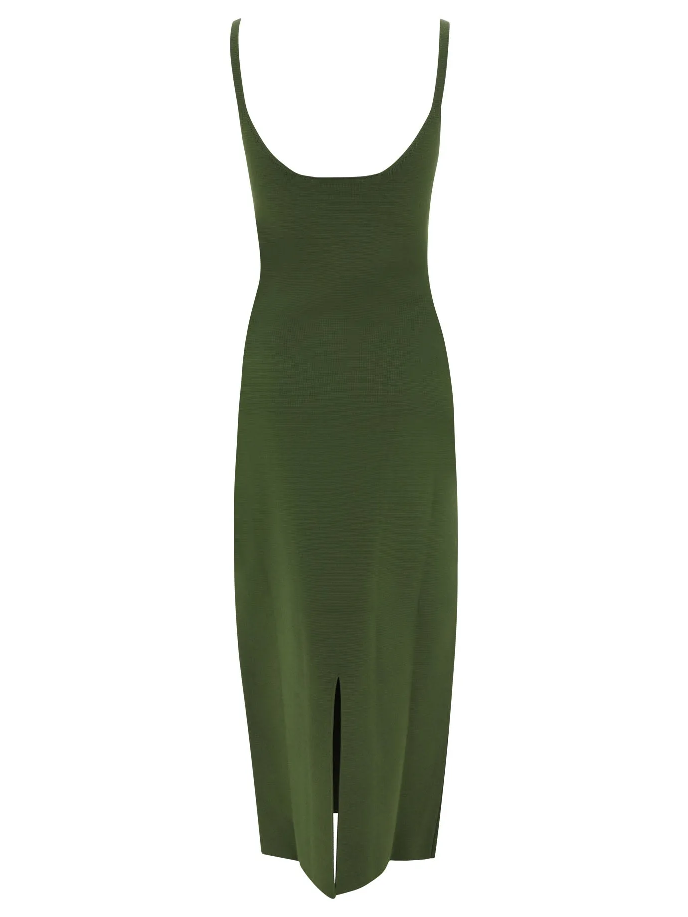 Khaite Plunging V-Neck Midi Dress