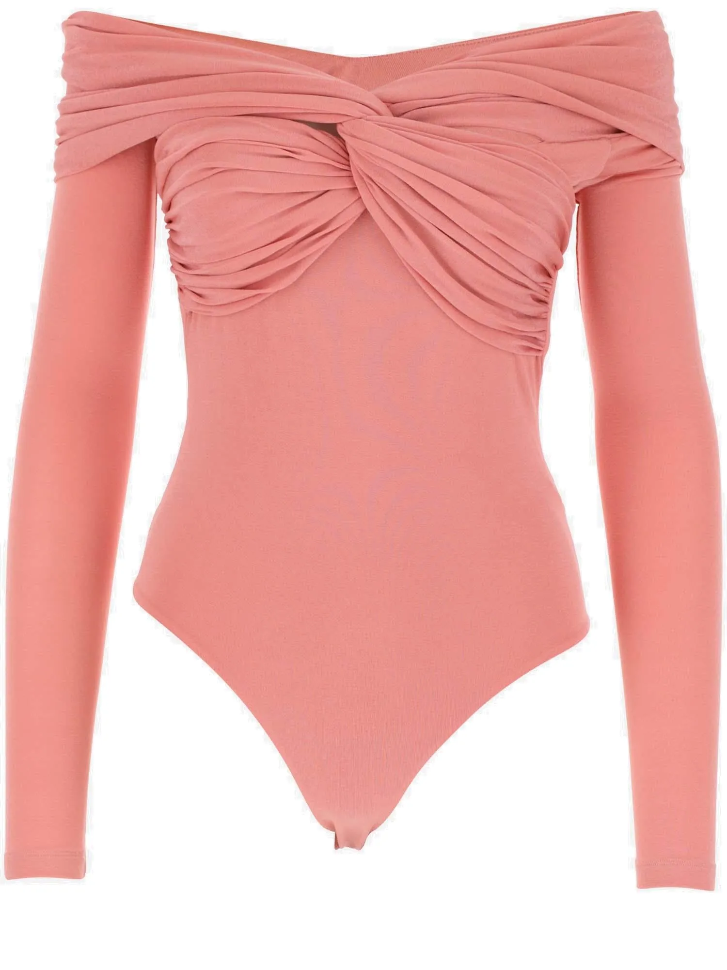 Khaite Ruched Detailed Off-Shoulder Top