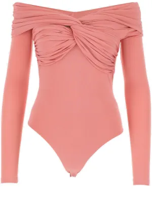 Khaite Ruched Detailed Off-Shoulder Top
