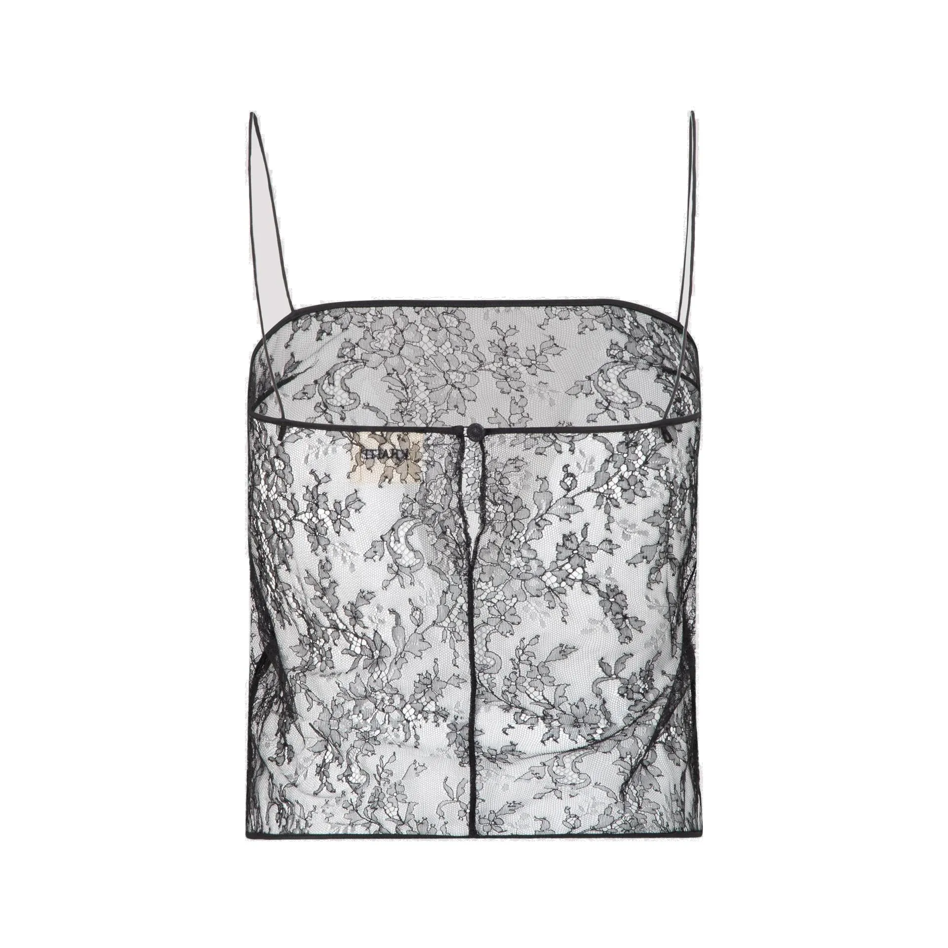 Khaite Sheer Lace Sadle Tank Top