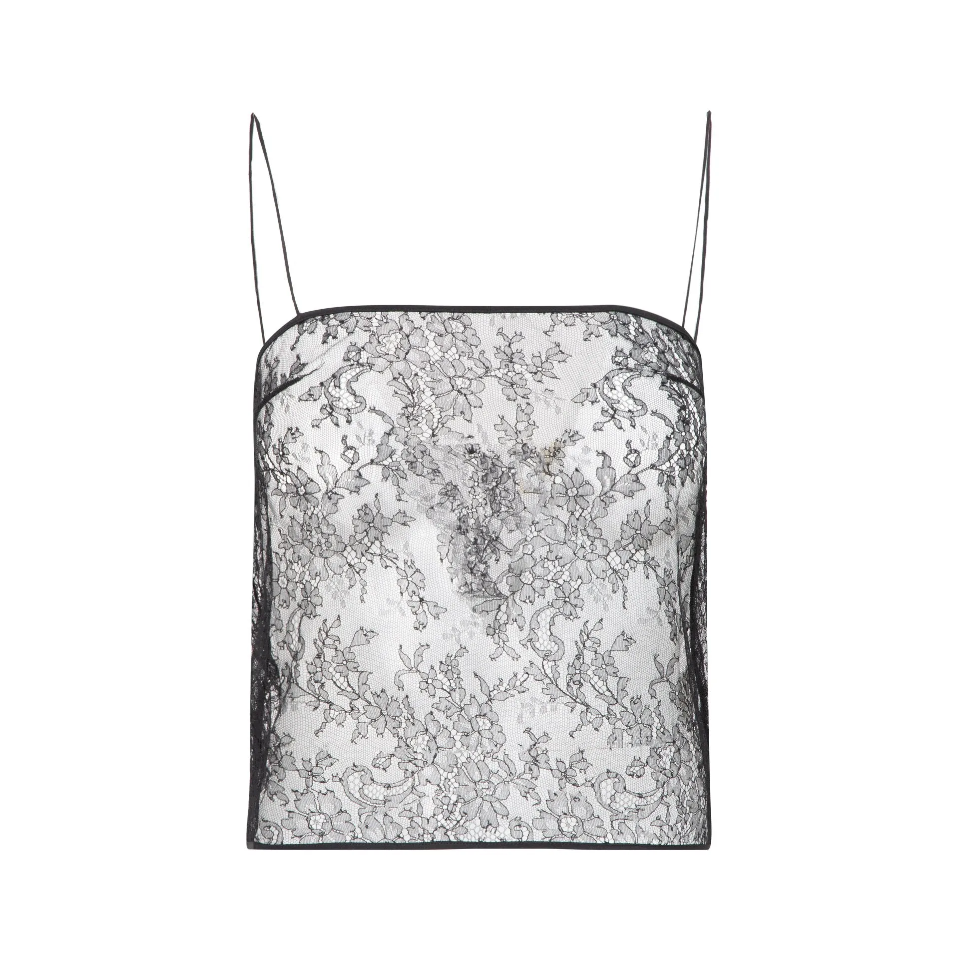 Khaite Sheer Lace Sadle Tank Top