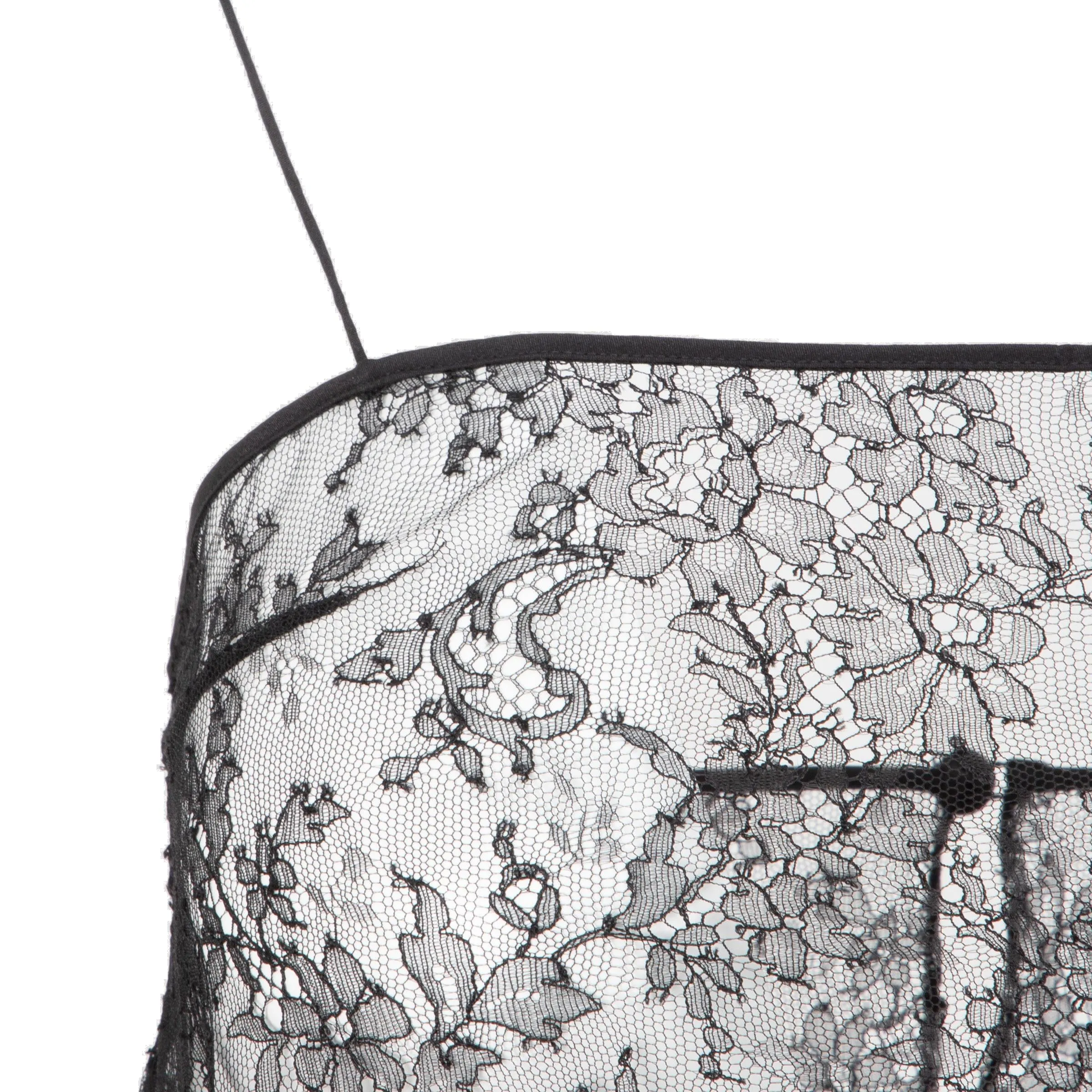 Khaite Sheer Lace Sadle Tank Top