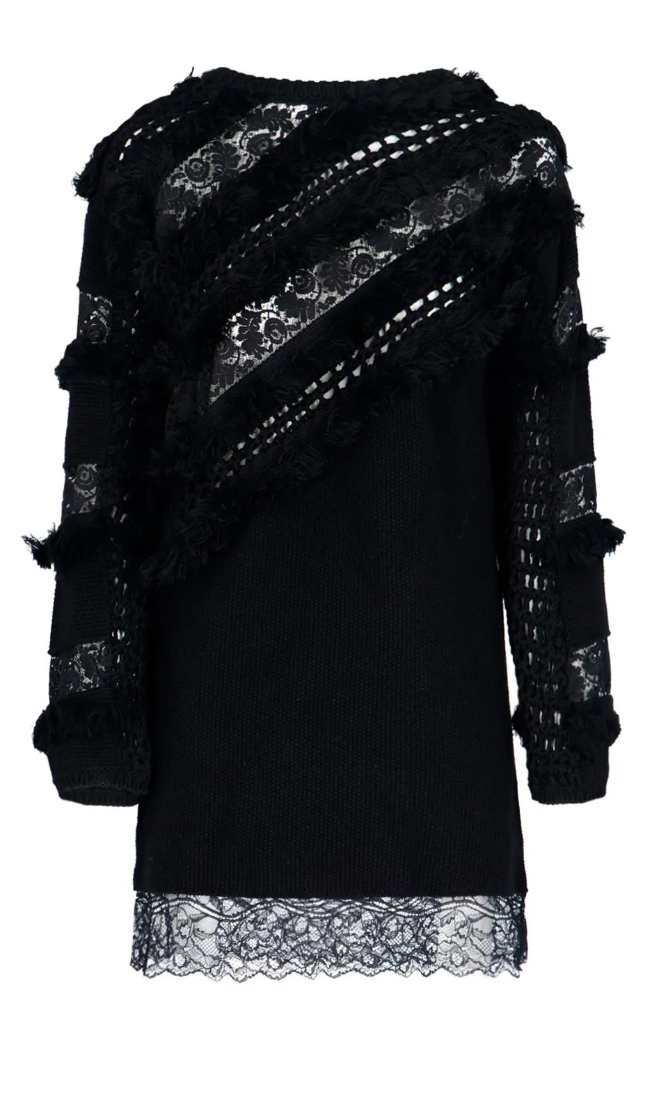 Koch Drop Shoulder Lace Embellished Knitted Dress