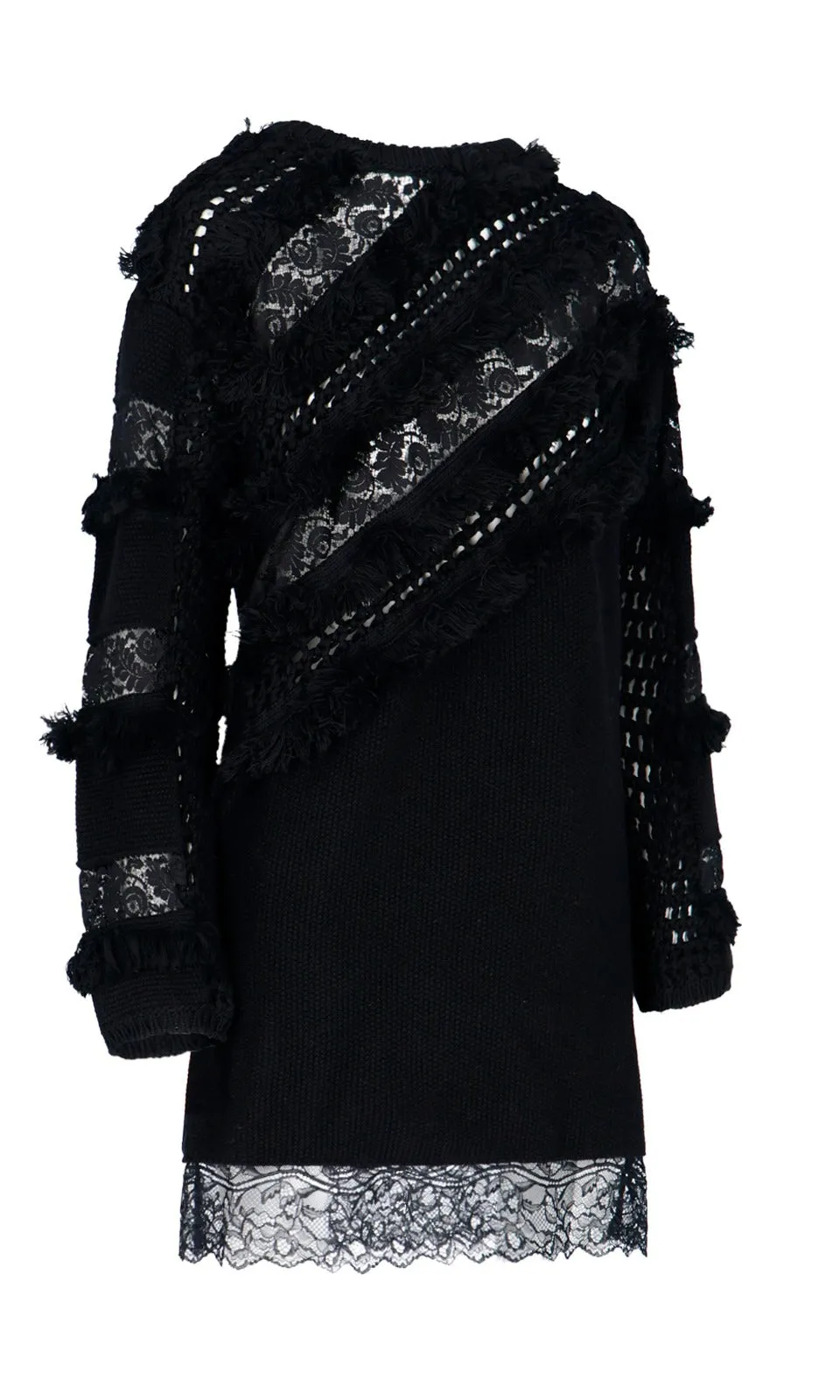 Koch Drop Shoulder Lace Embellished Knitted Dress