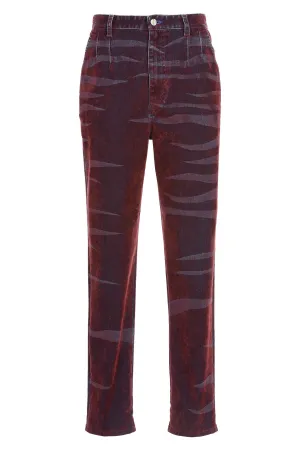 Koch Flame Print Slim Cut Jeans