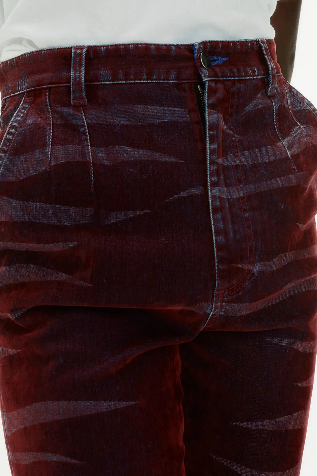 Koch Flame Print Slim Cut Jeans
