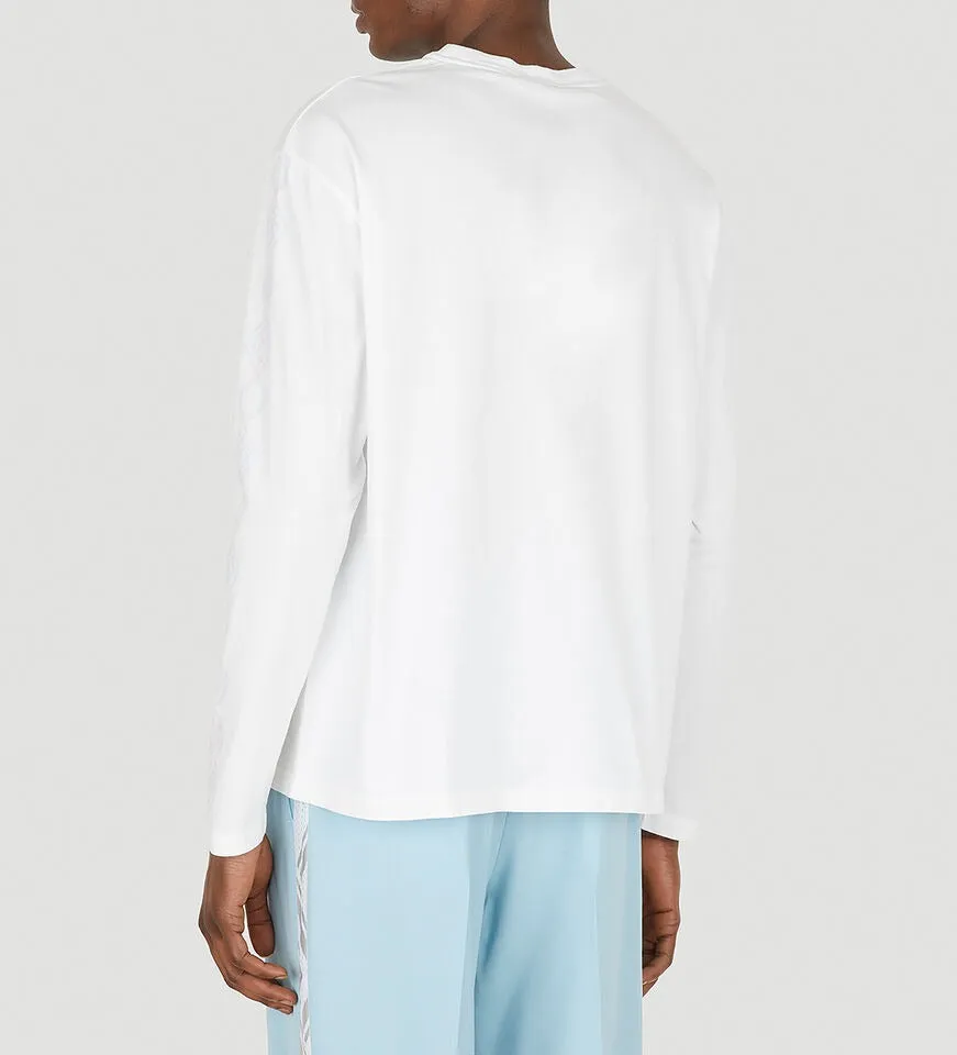 Koch Logo Embroidered Long-Sleeved T-Shirt
