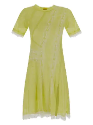 Koch Short Sleeved Lace-Detailed Crewneck T-Shirt Dress