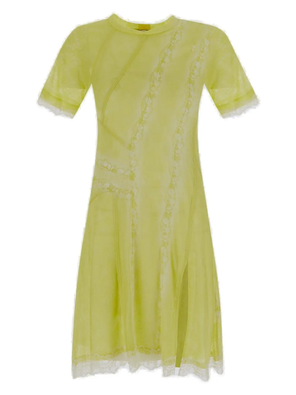 Koch Short Sleeved Lace-Detailed Crewneck T-Shirt Dress