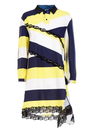 Koch Striped Lace Detailed Shirt Dress
