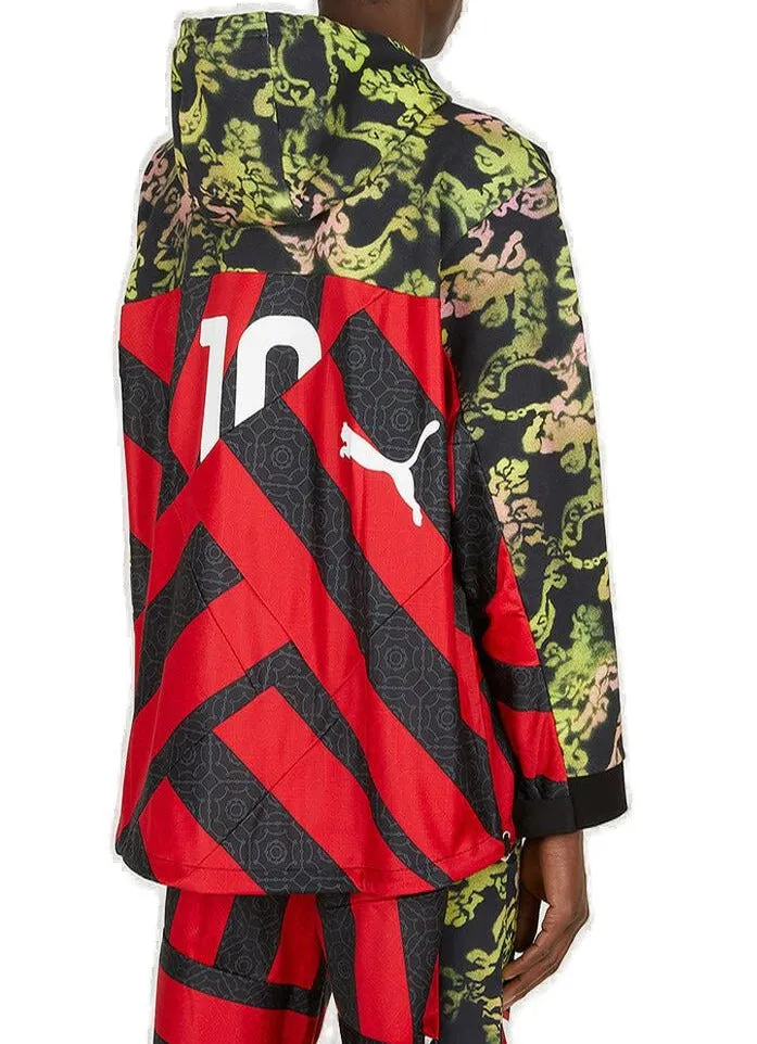 Koch Upcycled Half-Zip Color-Block Hoodie