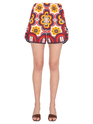 La Doublej Terry Allover Printed Shorts