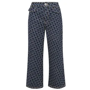 Lanvin 3D JL Logo Print Cropped Jeans
