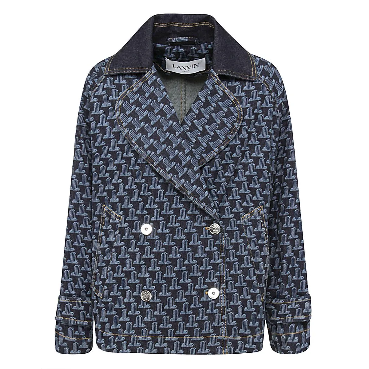 Lanvin 3D JL Motif Denim Jacket