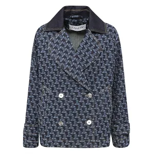 Lanvin 3D JL Motif Denim Jacket
