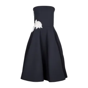 Lanvin Floral Printed Strapless Mini Dress
