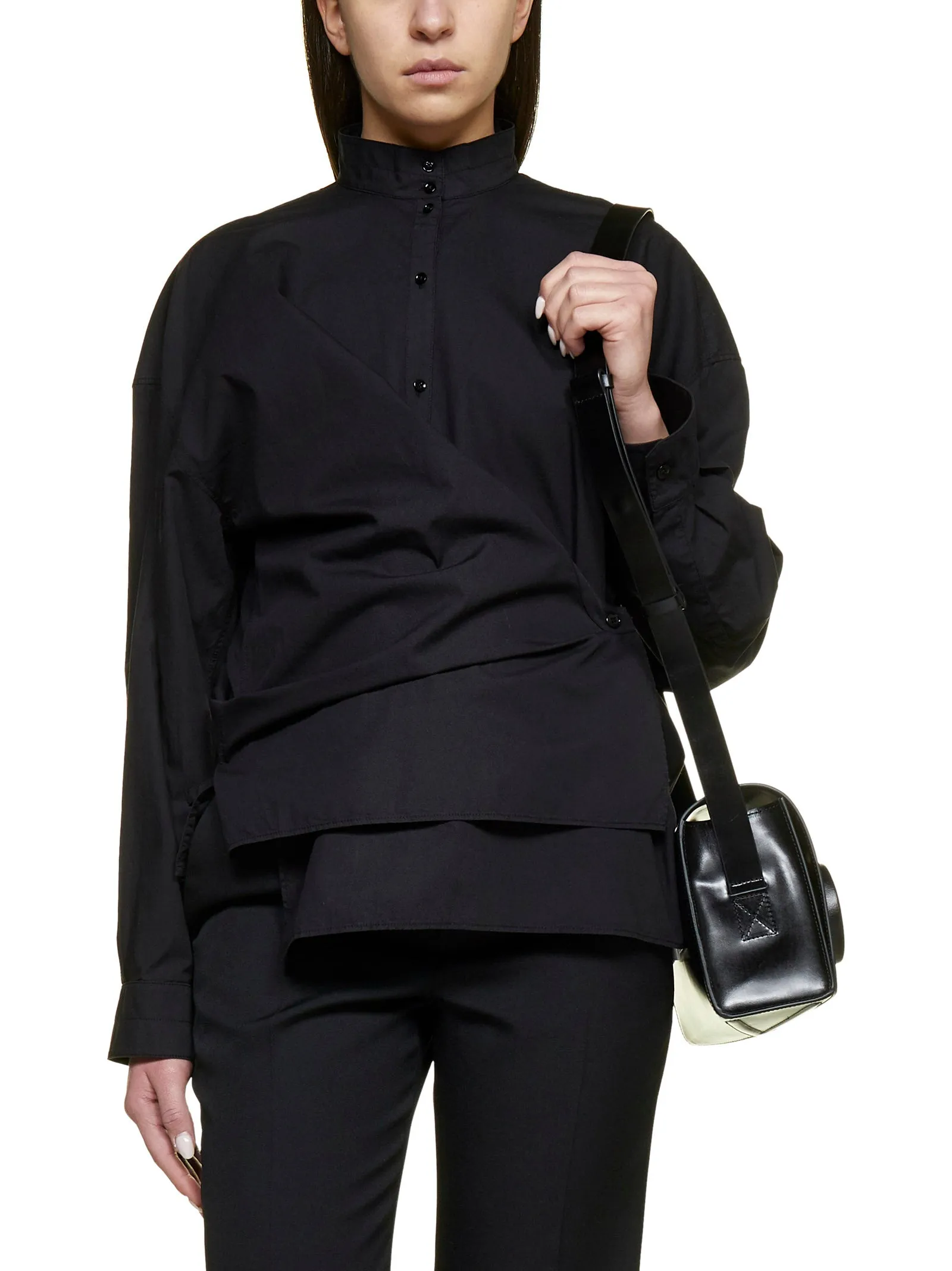 Lemaire Officer Collar Twisted Shirt