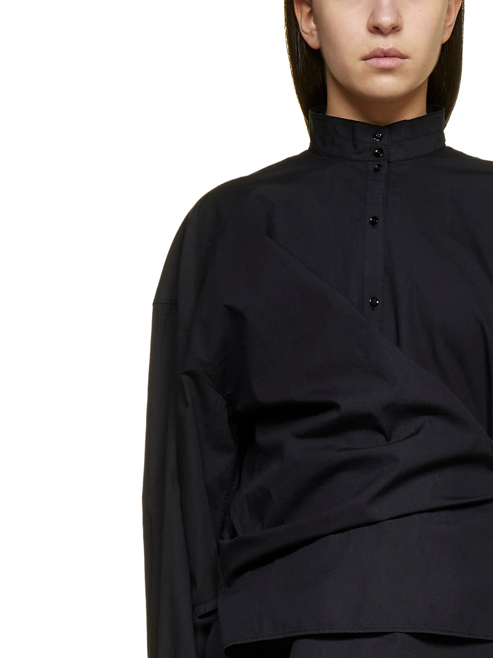 Lemaire Officer Collar Twisted Shirt