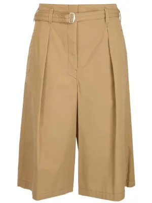 Lemaire Wide Leg Pleated Shorts