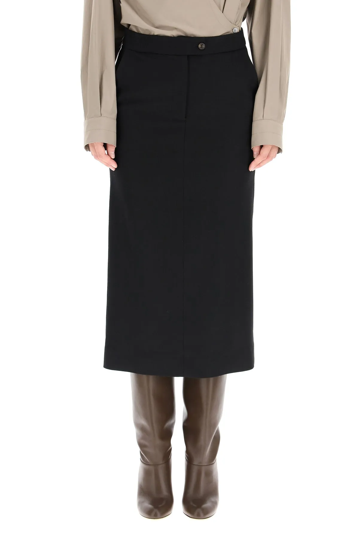 Loulou Studio Mid Length Pencil Skirt