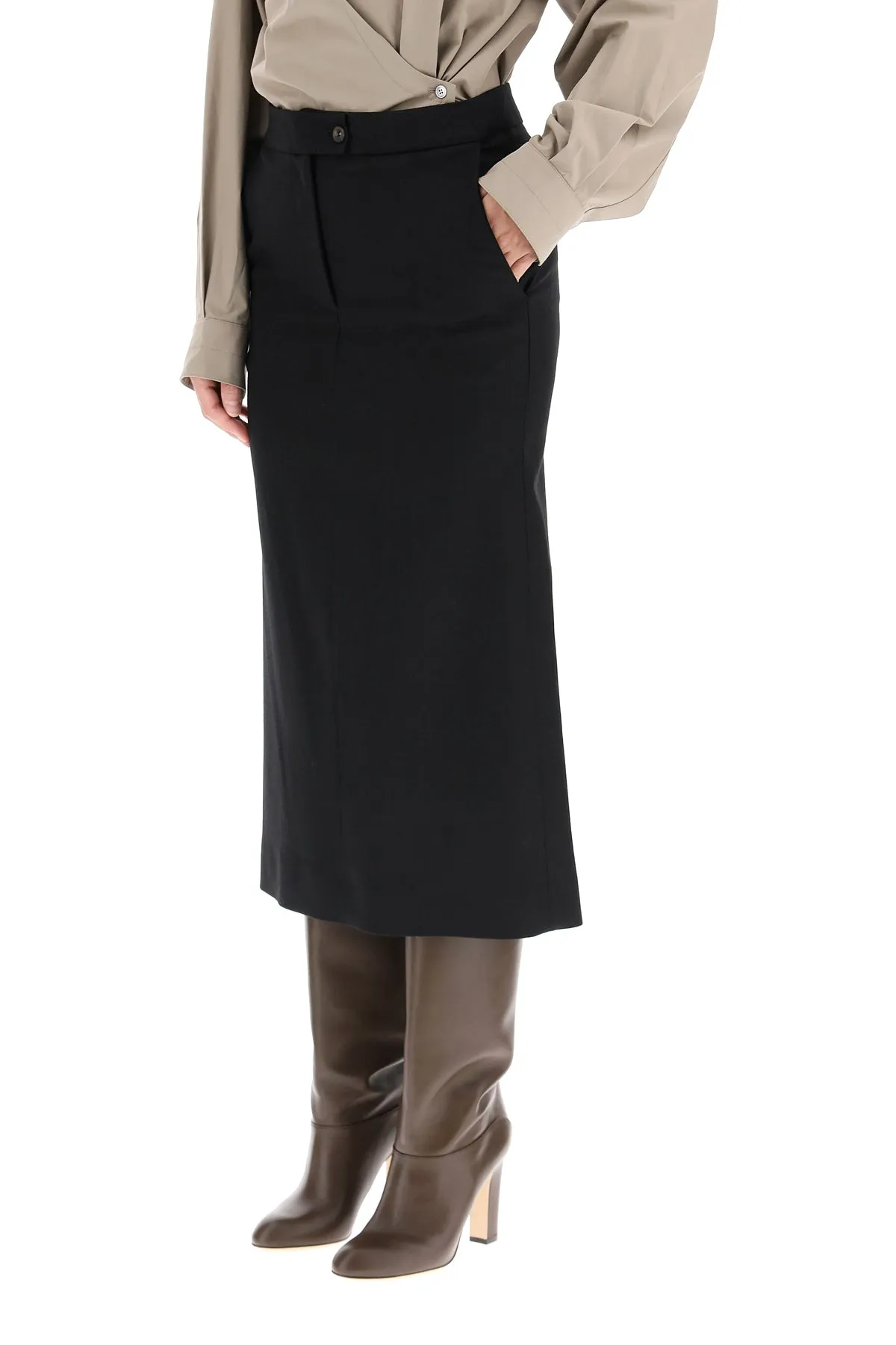 Loulou Studio Mid Length Pencil Skirt
