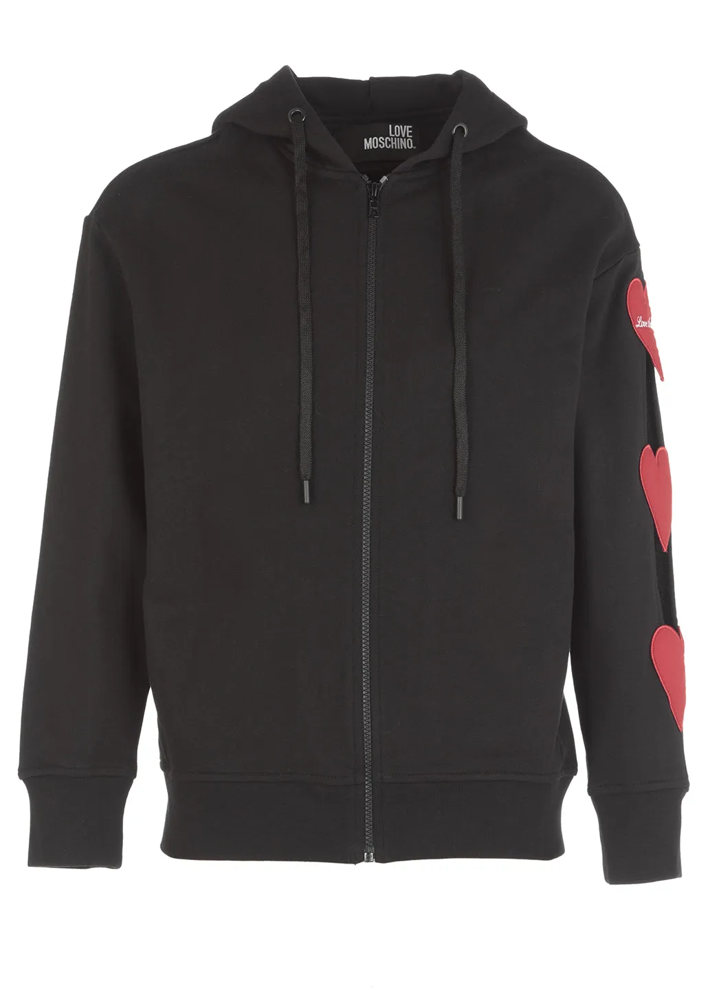 Love Moschino Heart Patch Zipped Hoodie